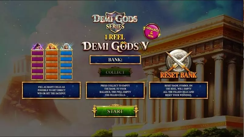 Info and Rules - 1 Reel Demi Gods V Spinomenal Slots Game