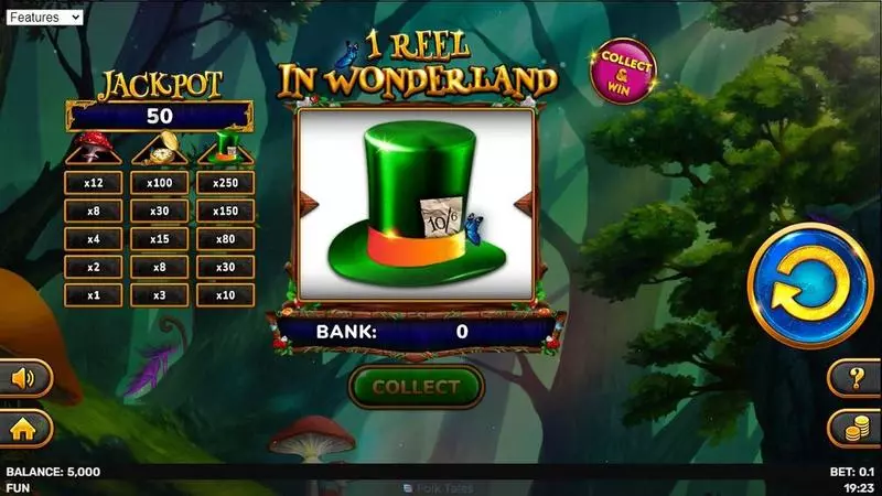 Main Screen Reels - 1 Reel In Wonderland Spinomenal Slots Game