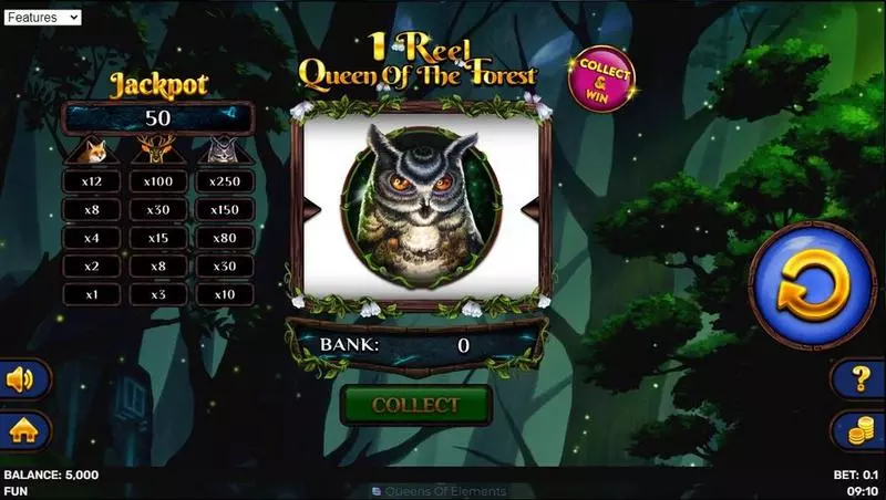 Main Screen Reels - 1 Reel Queen Of The Forest Spinomenal Slots Game