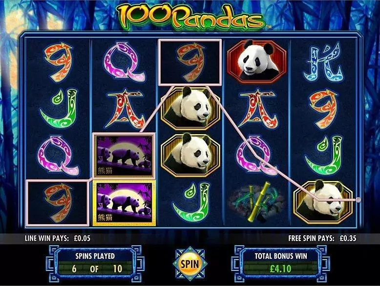 Introduction Screen - 100 Pandas IGT Slots Game