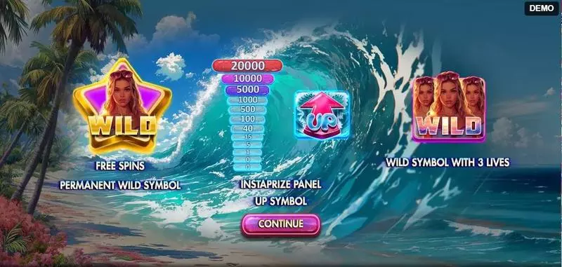 Introduction Screen - 20 000 Waves Red Rake Gaming Slots Game