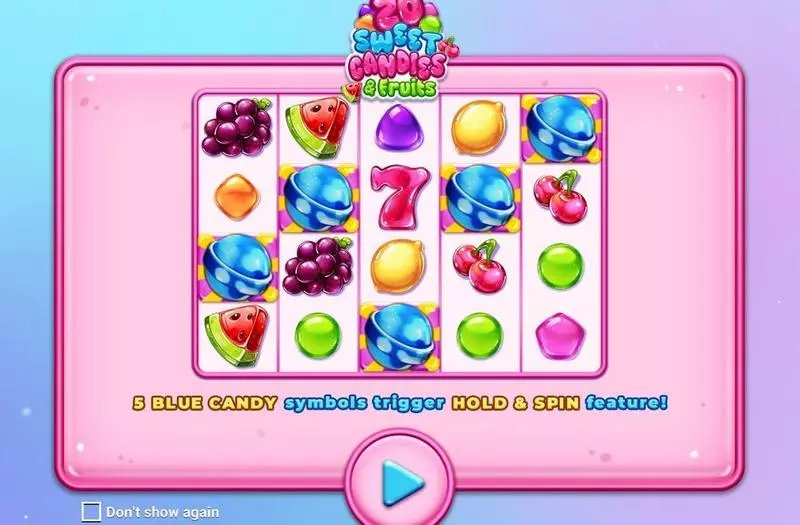 Main Screen Reels - 20 Sweet Candies Apparat Gaming Slots Game
