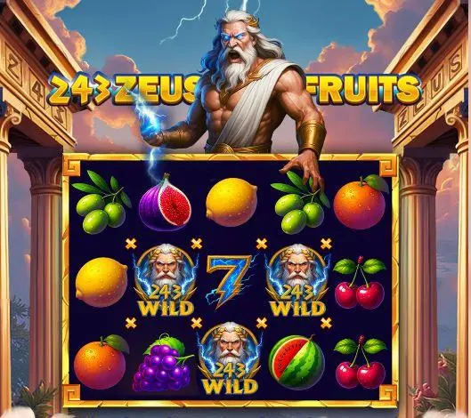 Main Screen Reels - 243 Zeus Fruits  Slots Game