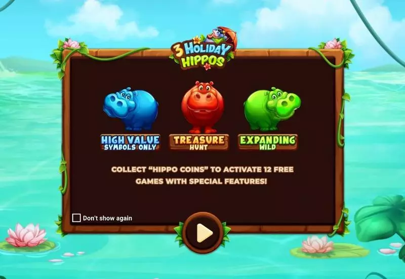 Info and Rules - 3 Holiday Hippos Apparat Gaming Slots Game
