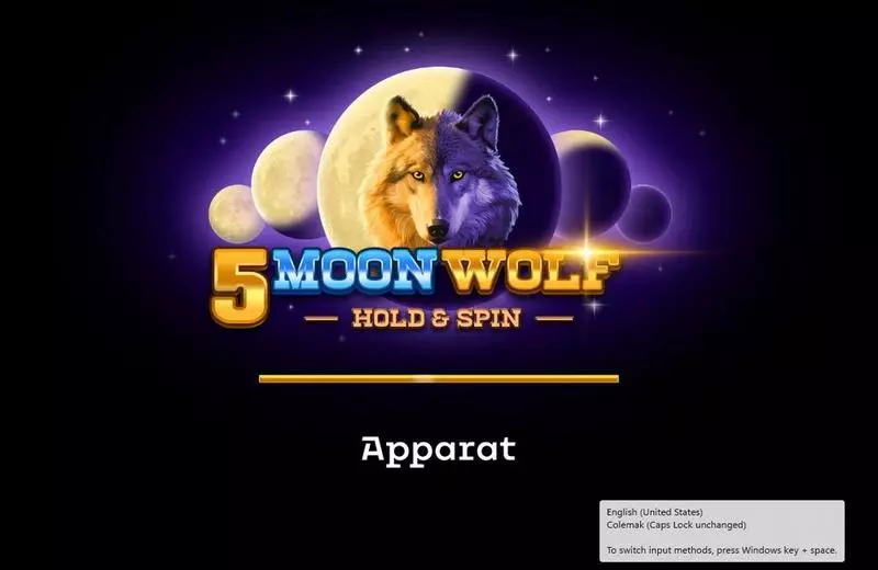 Introduction Screen - 5 Moon Woolf Apparat Gaming Slots Game