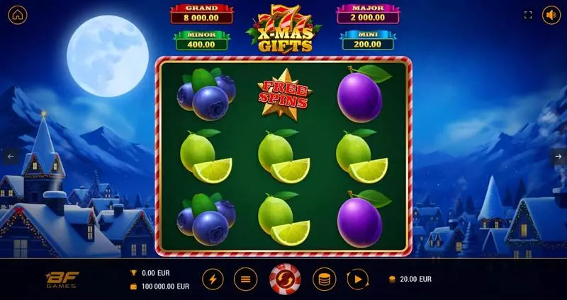 Main Screen Reels - 777 X-Mas Gifts  Slots Game