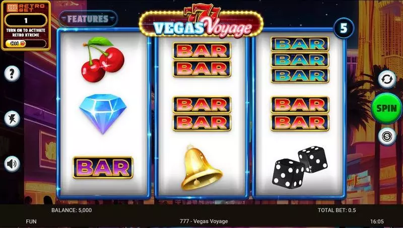 Main Screen Reels - 777 – Vegas Voyage Spinomenal Slots Game