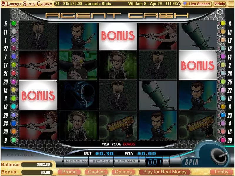Bonus 1 - Agent Cash WGS Technology Slots Game
