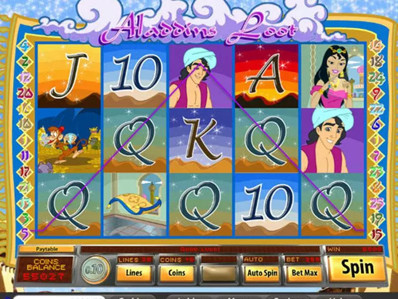 Main Screen Reels - Aladdins Loot Saucify Slots Game
