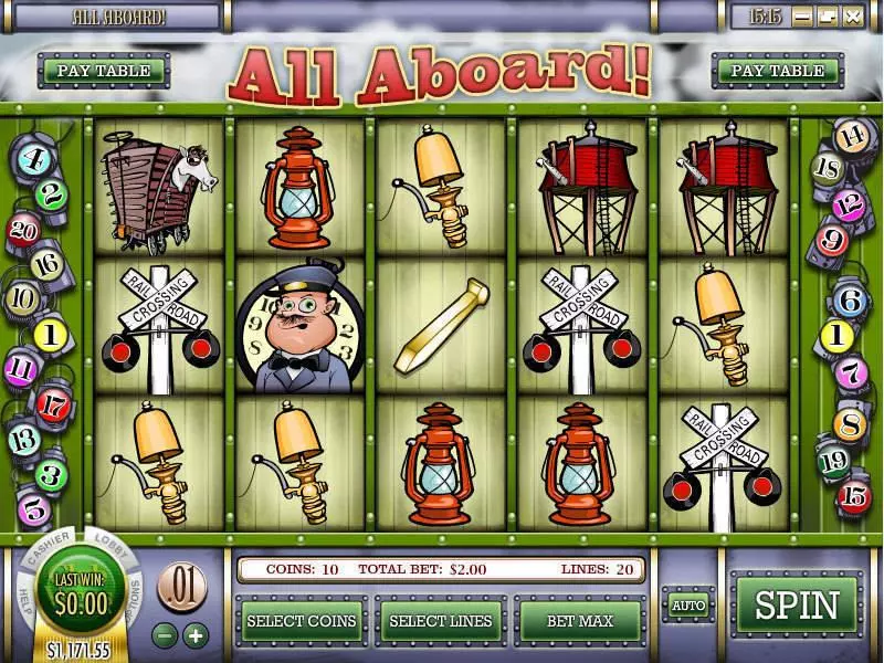 Main Screen Reels - All Aboard Rival Slots Game