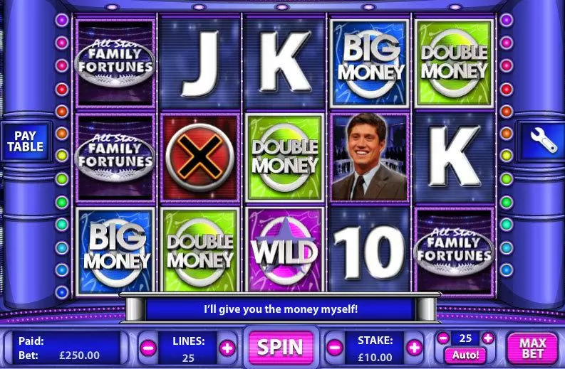 Main Screen Reels - All Star Family Fortunes Hatimo Slots Game