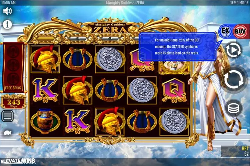 Main Screen Reels - Almighty Goddess ZERA Win Fast Games Slots Game