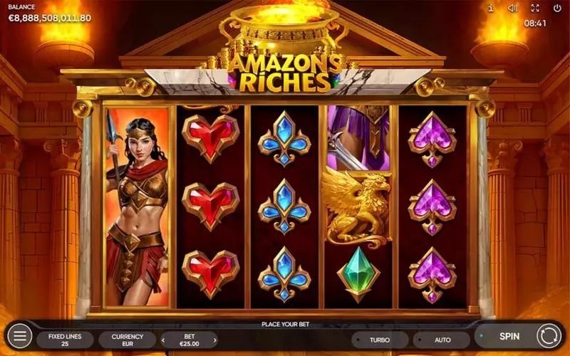 Main Screen Reels - Amazons Riches Endorphina Slots Game
