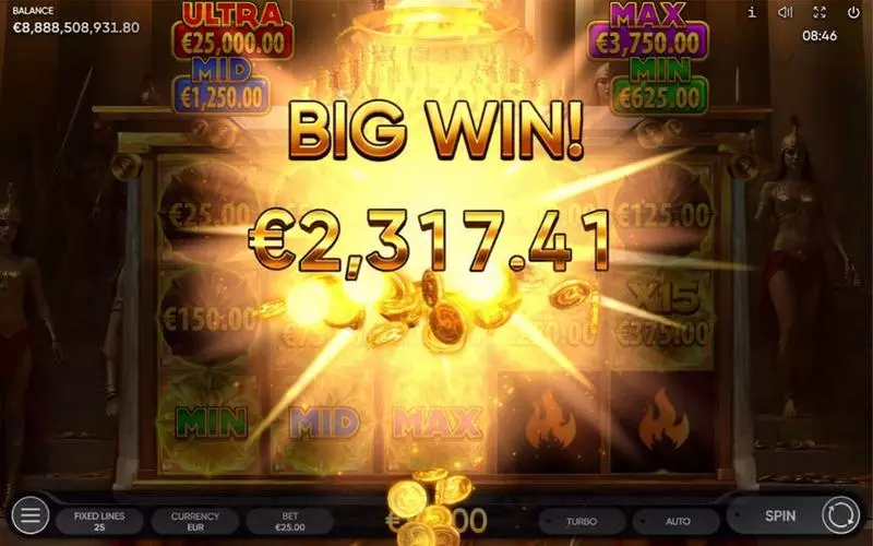 Winning Screenshot - Amazons Riches Endorphina Slots Game