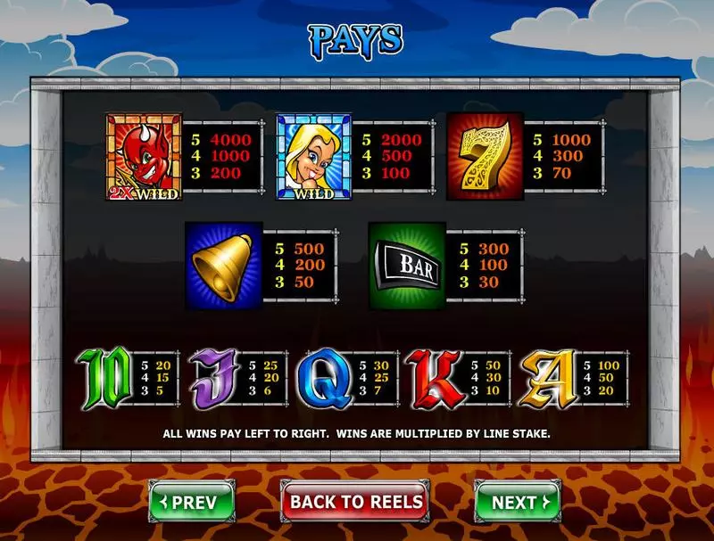 Info and Rules - Angel or Devil Ash Gaming Slots Game