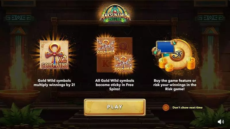 Info and Rules - Anksunamun Deluxe Mascot Gaming Slots Game