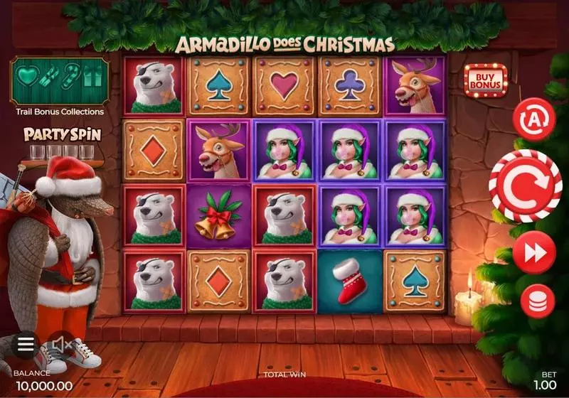 Main Screen Reels - Armadillo Does Christmas 2024 Armadillo Studios Slots Game