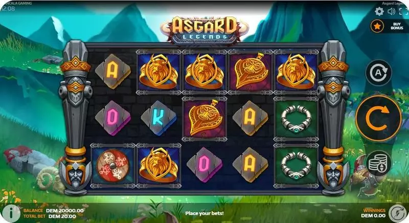 Main Screen Reels - Asgard Legends Mancala Gaming Slots Game