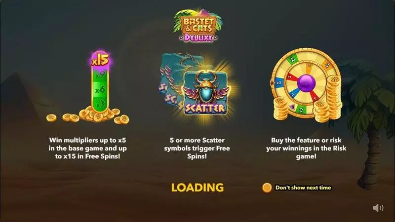 Info and Rules - Bastet and Cats Deluxe Mascot Gaming Slots Game