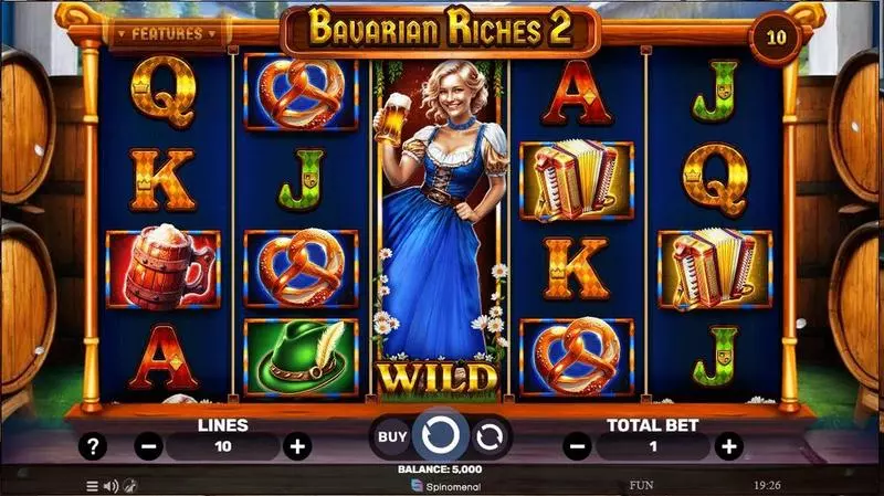 Main Screen Reels - Bavarian Riches 2 Spinomenal Slots Game