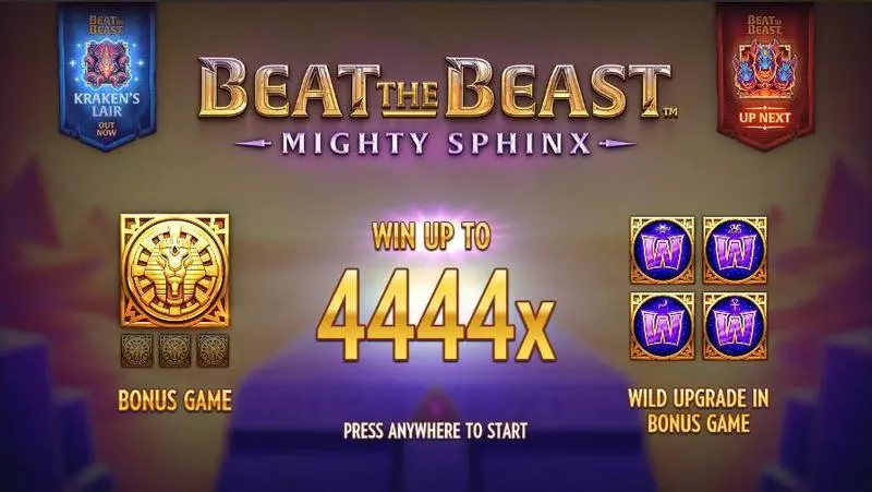 Info and Rules - Beat the Beast: Mighty Sphinx Thunderkick Slots Game