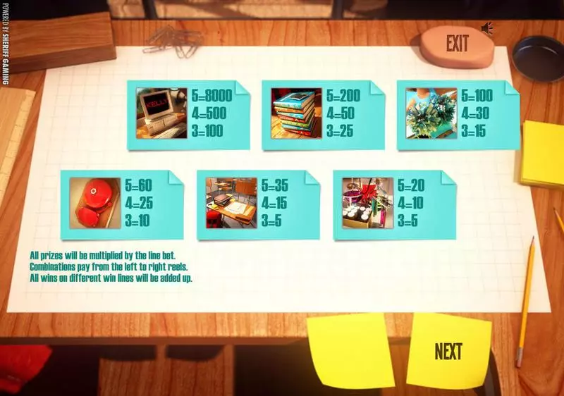 Info and Rules - Beauty and the Nerd Sheriff Gaming Slots Game