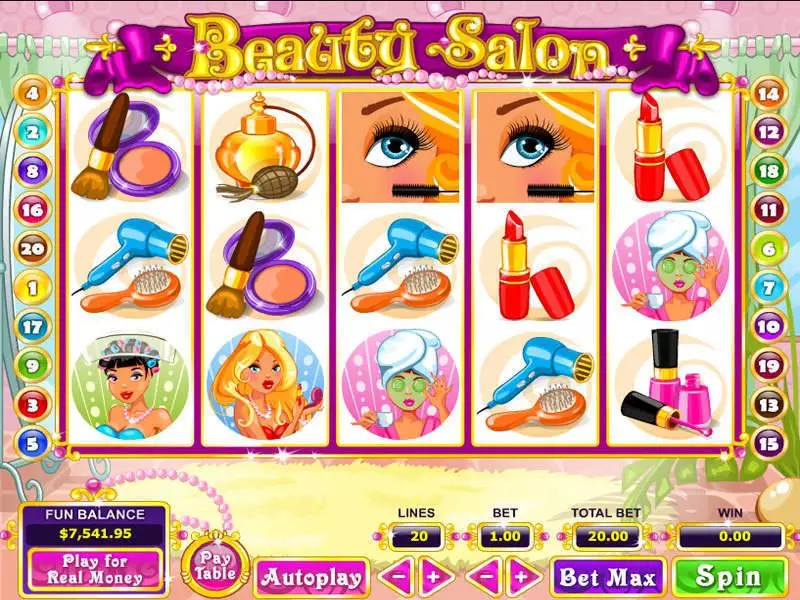 Main Screen Reels - Beauty Salon Topgame Slots Game