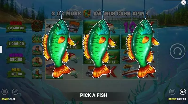 Introduction Screen - Big Catch Even Bigger Bass Blueprint Gaming Slots Game