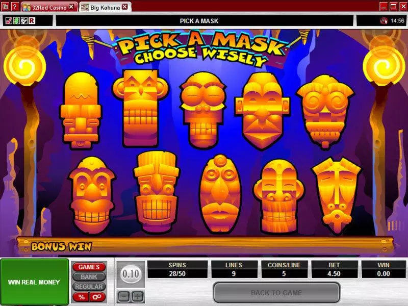 Bonus 2 - Big Kahuna Microgaming Slots Game