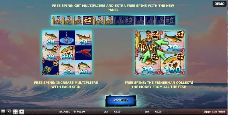 Introduction Screen - Bigger Size Fishing Red Rake Gaming Slots Game