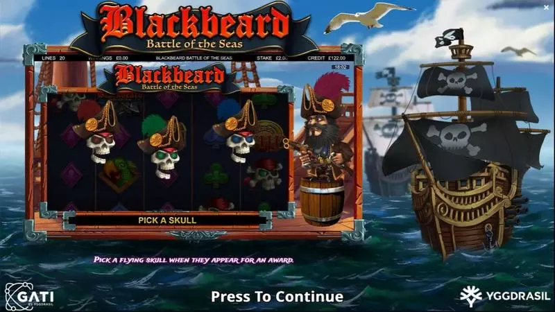 Info and Rules - Blackbeard Battle Of The Seas  Bulletproof Games Slots Game