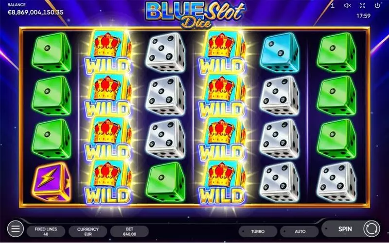 Main Screen Reels - Blue Slot Endorphina Slots Game