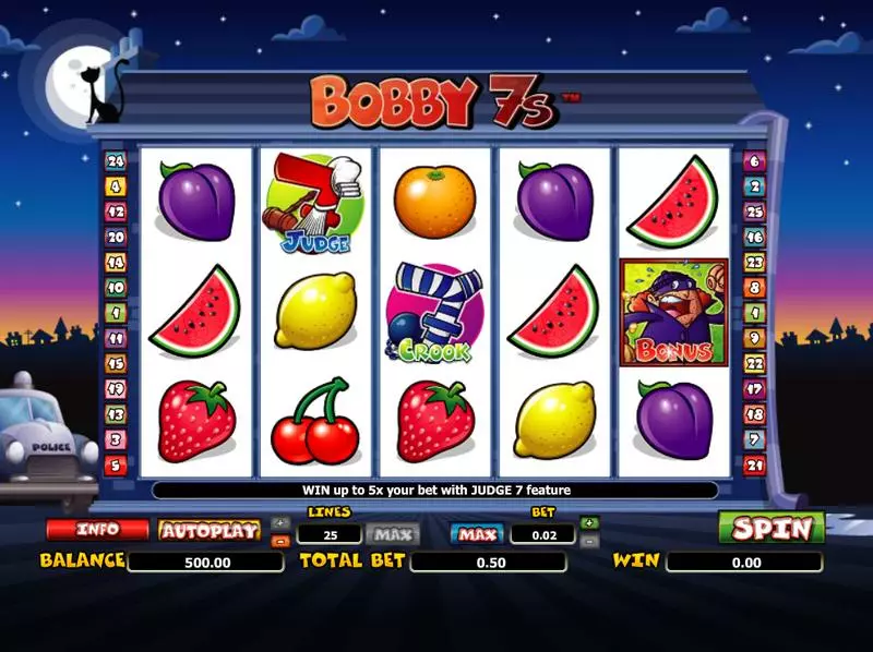 Main Screen Reels - Bobby 7's Amaya Slots Game