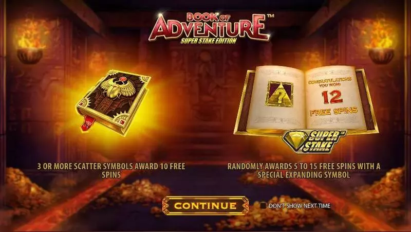 Info and Rules - Book of Adventure: Super Stake Edition StakeLogic Slots Game
