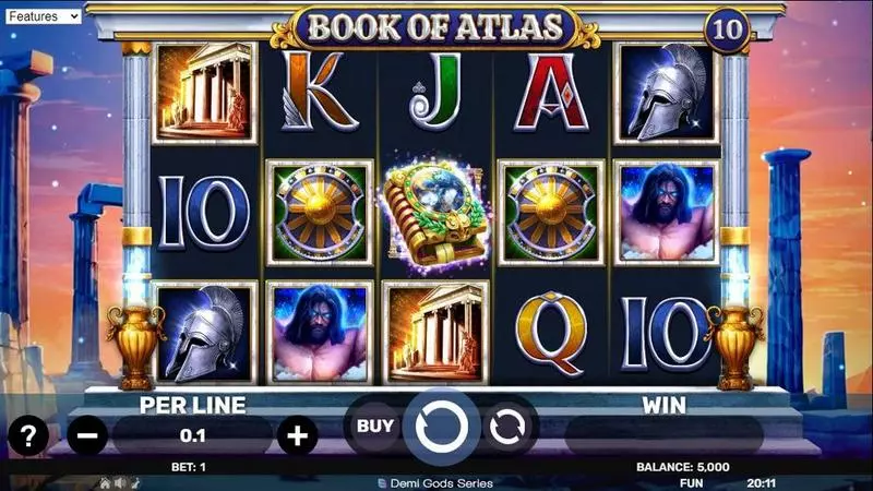 Main Screen Reels - Book Of Atlas Spinomenal Slots Game