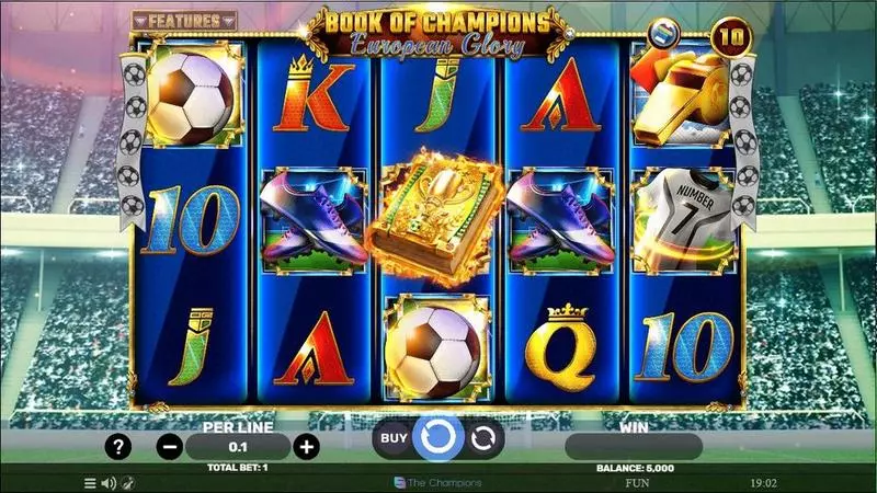 Main Screen Reels - Book Of Champions – European Glory Spinomenal Slots Game