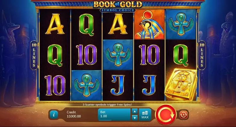 Main Screen Reels - Book of Gold: Symbol Choice Playson Slots Game