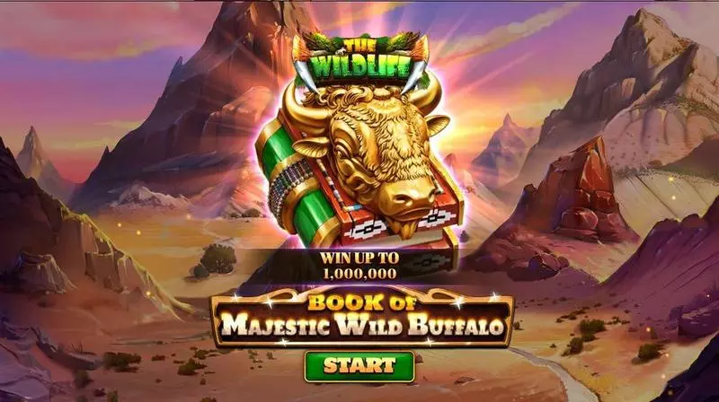 Introduction Screen - Book Of Majestic Wild Buffalo Spinomenal Slots Game