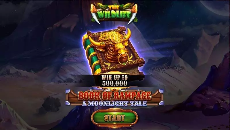 Introduction Screen - Book Of Rampage – A Moonlight Tale Spinomenal Slots Game
