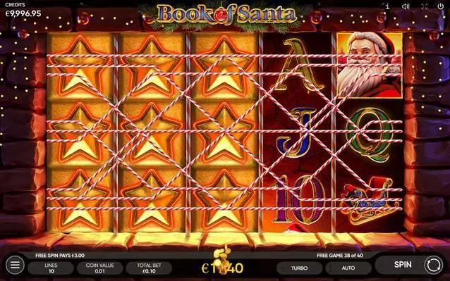 Main Screen Reels - Book of Santa Endorphina Slots Game