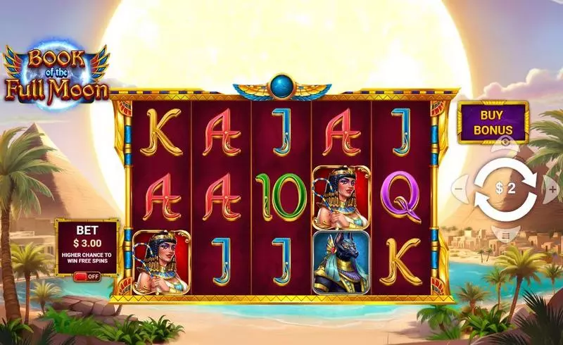 Main Screen Reels - Book of the Full Moon Wizard Games Slots Game