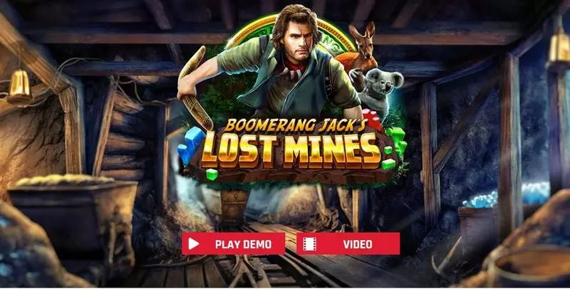 Introduction Screen - Boomerang Jack's Lost Mines Red Rake Gaming Slots Game