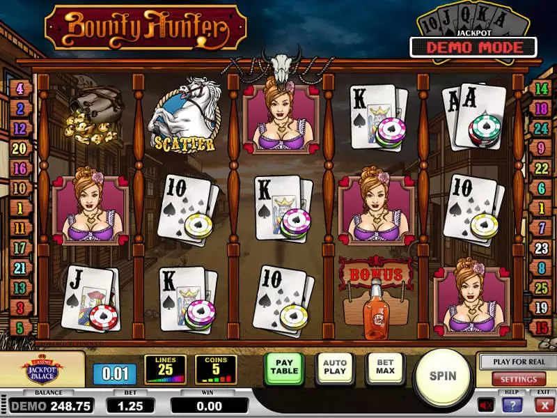 Main Screen Reels - Bounty Hunter Play'n GO Slots Game