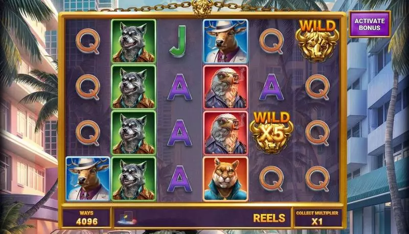 Main Screen Reels - Buffalo Blow Four Leaf Gaming Slots Game