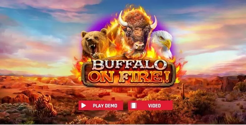 Introduction Screen - Buffalo On Fire! Red Rake Gaming Slots Game