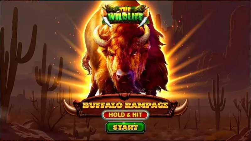 Introduction Screen - Buffalo Rampage – Hold and Hit Spinomenal Slots Game