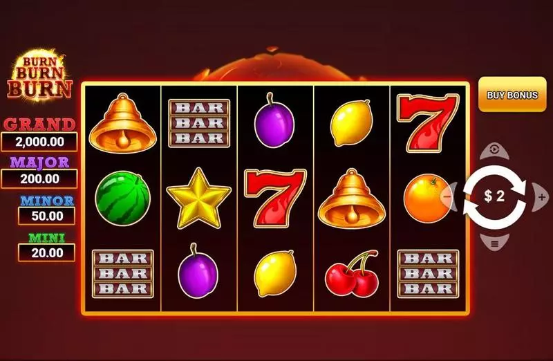 Main Screen Reels - Burn Burn Burn Wizard Games Slots Game