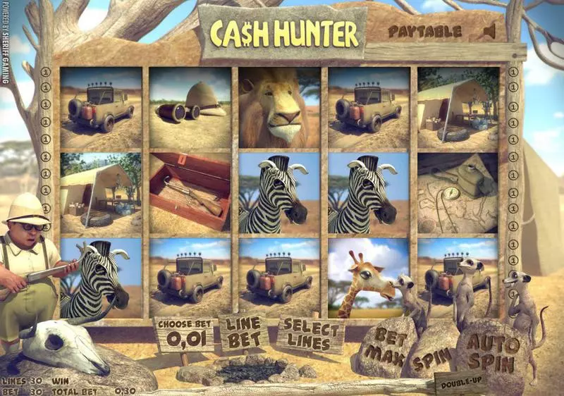 Main Screen Reels - Ca$h Hunter Sheriff Gaming Slots Game