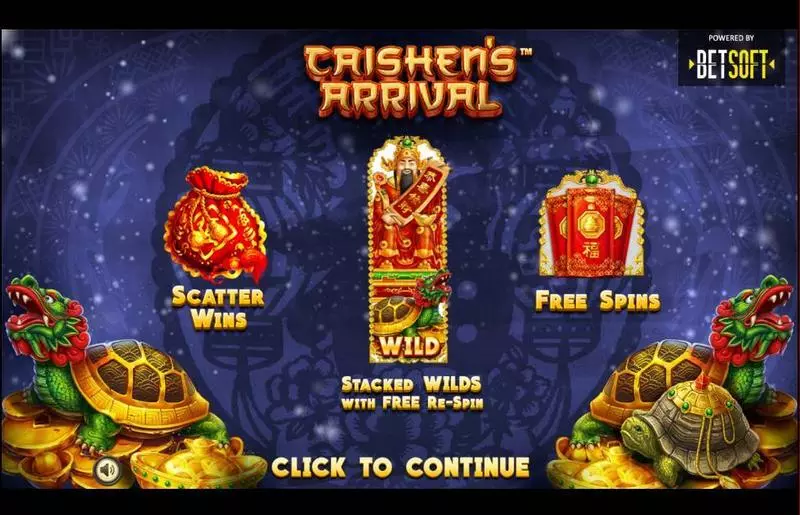 Info and Rules - Caishen's Arrival  BetSoft Slots Game