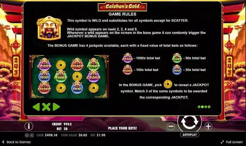 Bonus 1 - Caishen’s Gold Pragmatic Play Slots Game